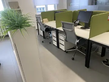 Офис в зеленых тонах