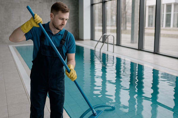 Чистка бассейнов фото