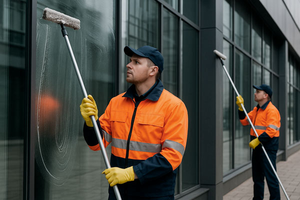Мойка фасадов и витрин фото